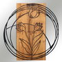 Wallity Tulip Accesorio decorativo de pared Negro y Nogal
